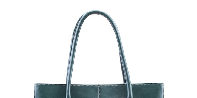 Dámska zelenomodrá kožená obdĺžniková kabelka Belle & Bloom