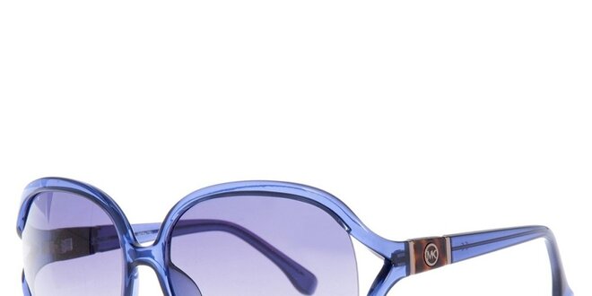 Modré oválne slnečné okuliare Michael Kors