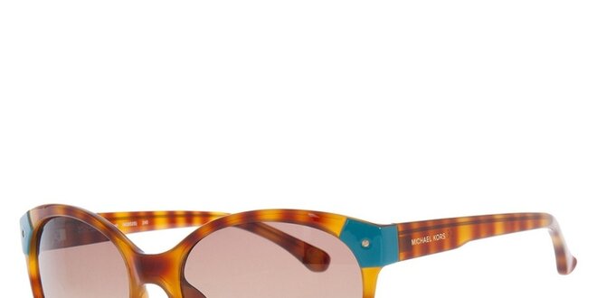 Dámske slnečné okuliare s havana vzorom a kovovou aplikáciou Michael Kors