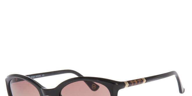 Dámske čierne slnečné okuliare Michael Kors s ozdobnou stranicou