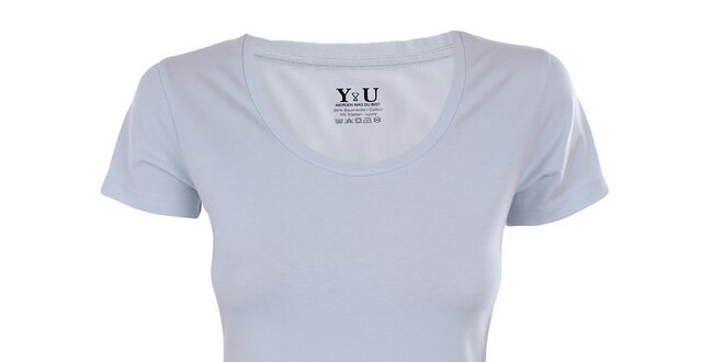 Dámske svetlo modré tričko s krátkym rukávom YU Feelwear