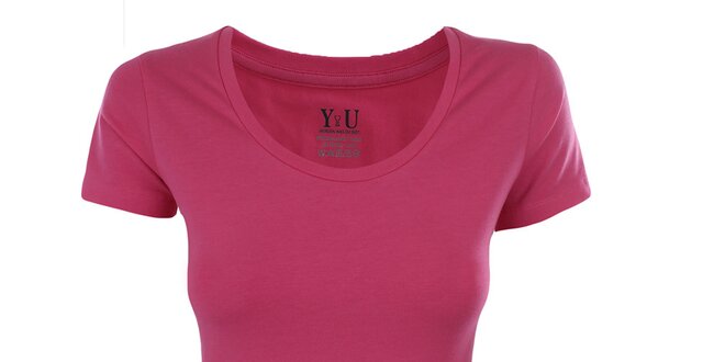 Dámske ružové tričko s krátkym rukávom YU Feelwear