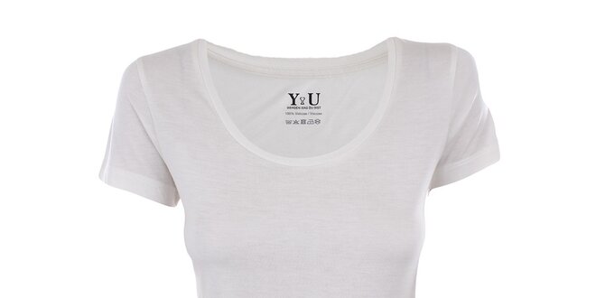 Dámske biele tričko s krátkym rukávom YU Feelwear