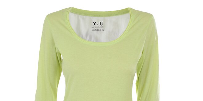 Dámske limetkové tričko YU Feelwear