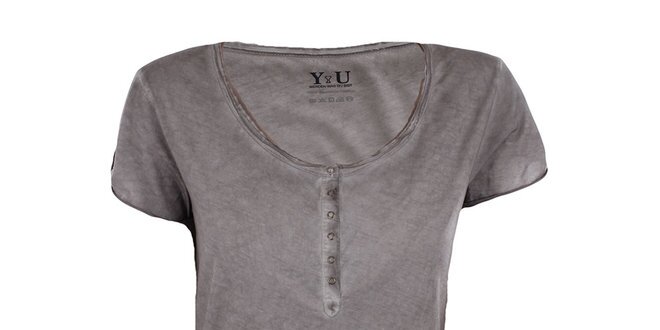Dámske hnedošedé tričko YU Feelwear