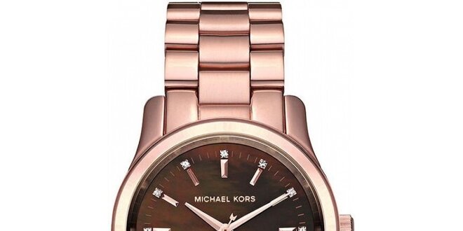 Dámske hodinky z ušľachtilej ocele vo farbe ružového zlata Michael Kors