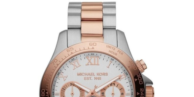 Dámske hodinky z dvojfarebnej ušľachtilej ocele s chronografom Michael Kors