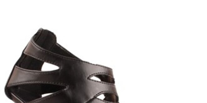 Dámske čierne remienkové topánky Toscania