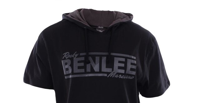 Pánske čierne tričko s kapucňou Benlee