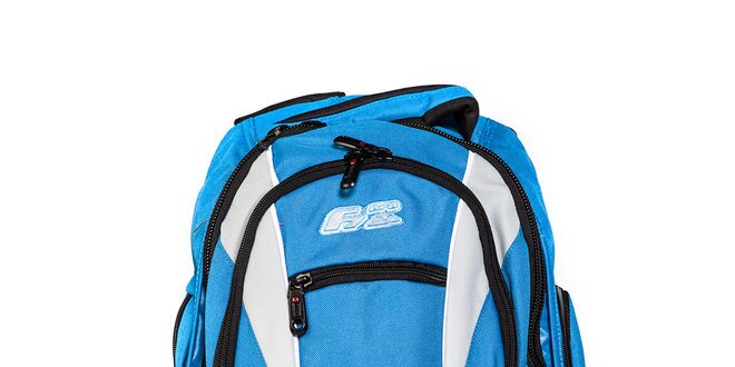 Svetlo modrý mestský ruksak F7 Hati s bielymi vsadkami
