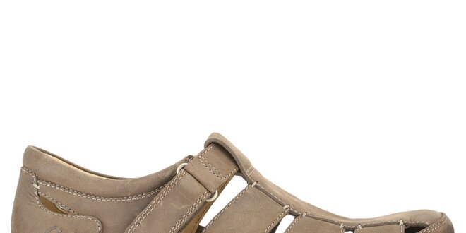 Pánske hnedé otvorené topánky Clarks