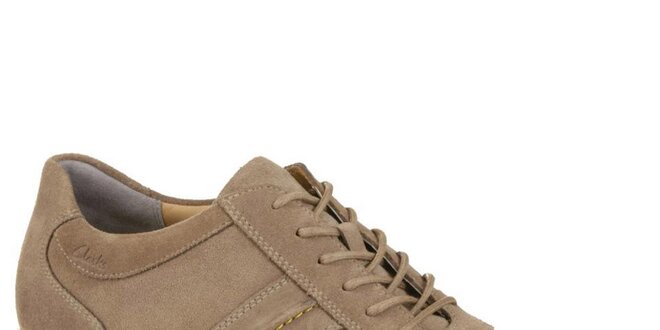 Pánske hnedé semišové športové topánky Clarks