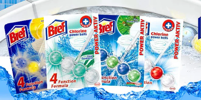 Hygienický osviežovač do WC misy BREF 10 ks
