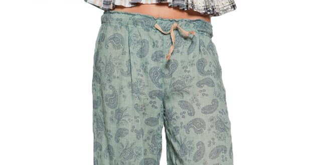 Dámske zelené vzorované nohavice Ian Mosh