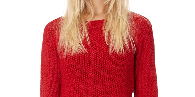 Dámsky červený pletený sveter Northern rebel
