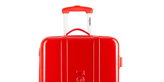Menší červený cestovný kufor Renoma