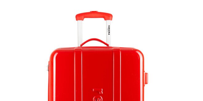 Väčší červený cestovný kufor Renoma