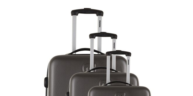 Sada troch šedých kufrov Renoma
