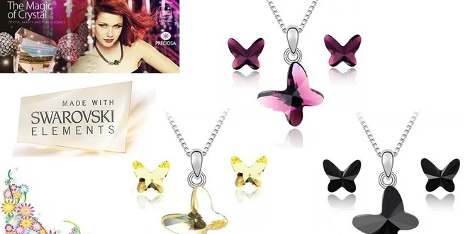 Krištáľový set šperkov - SWAROVSKI ELEMENTS poteší každú ženu
