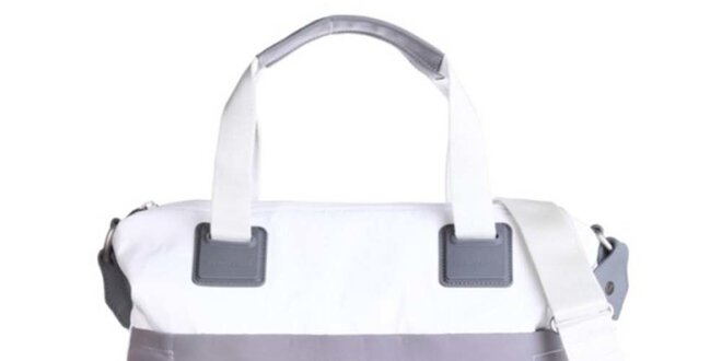 Dámska šedo-biela prešívaná nákupná taška Mandarina Duck