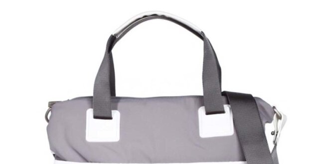 Dámska bielo-šedá prešívaná nákupná taška Mandarina Duck
