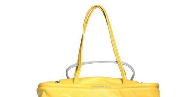 Dámska žlto-strieborná kabelka s reliéfom Mandarina Duck