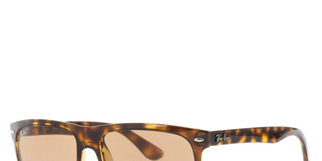 Pánske hnedo žíhané slnečné okuliare s gradientným efektom Ray-Ban