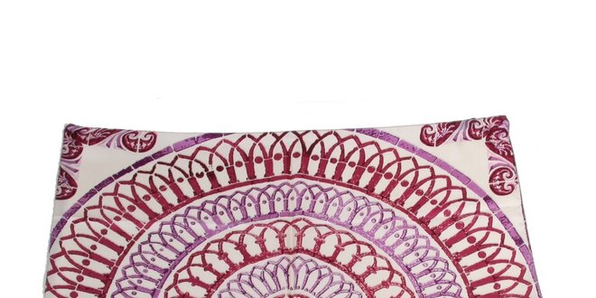 Dámsky fialovo-ružový hodvábny šál Gianfranco Ferré s ornamentami