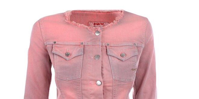 Dámska džínsová bundička v ružovej farbe MET