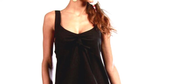 Dámske krátke čierne šaty s prúžkami Aller Simplement