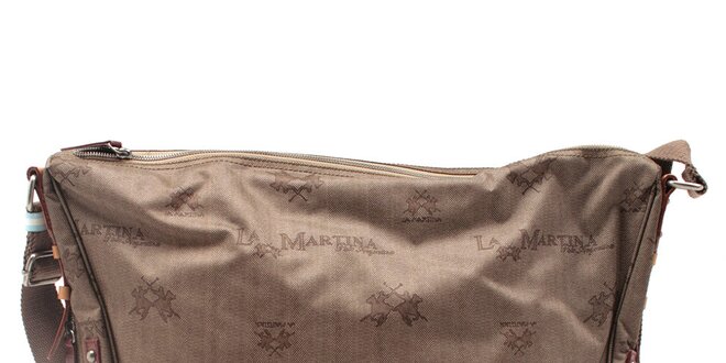 Dámska vzorovaná kabelka s popruhom La Martina