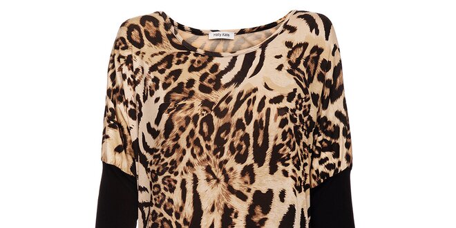 Dámske béžové leopardie šaty Holly Kate