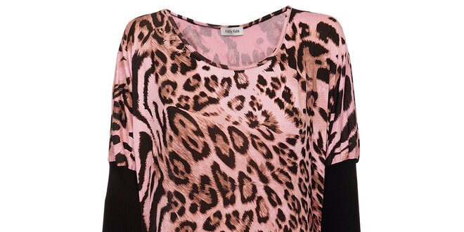 Dámske ružové leopardie šaty Holly Kate