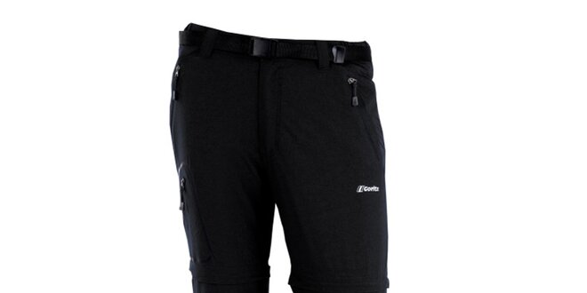 Pánske čierne nohavice s odnímateľnými nohavicami Goritz