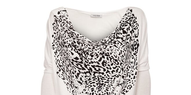 Dámske biele šaty Holly Kate s leopardom