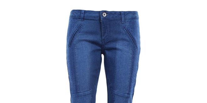 Dámske modré džínsy s úzkymi nohavicami Fuga