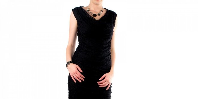 Dámske čierne čipkové šaty Fifilles de Paris