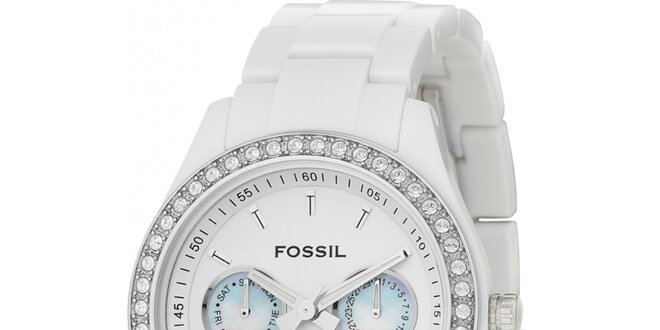 Dámske biele hodinky Fossil