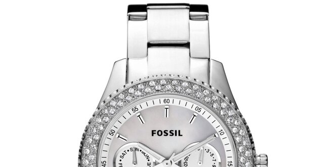 Dámske vodeodolné hodinky so zirkónmi Fossil