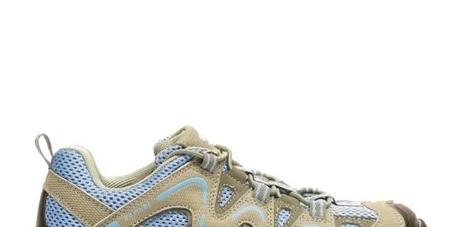 Dámske béžovo-modré trekové topánky Numero Uno