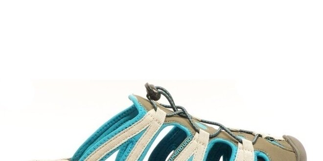 Dámske modro-šedé nazúvacie sandále Numero Uno