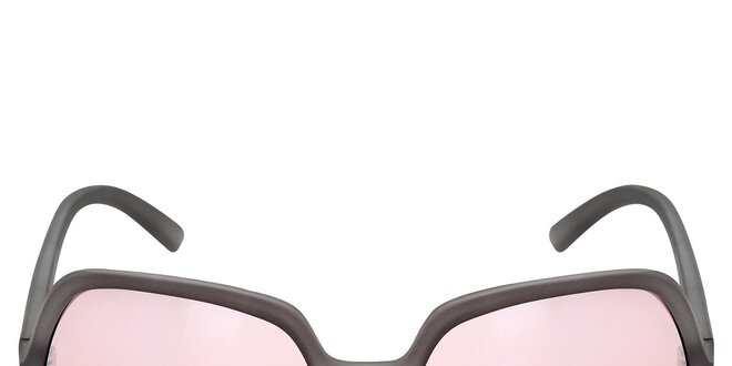 Dámske šedé slnečné okuliare s ružovými sklami Red Bull