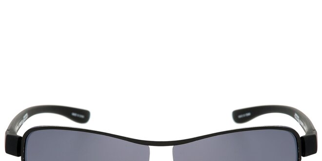 Čierne kovové slnečné okuliare so šedými sklami Red Bull