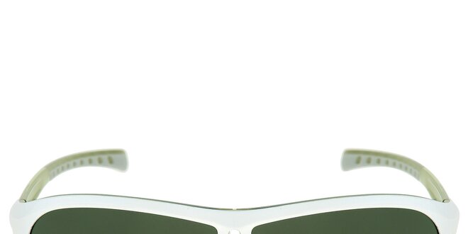 Biele slnečné okuliare so zelenými sklami Red Bull