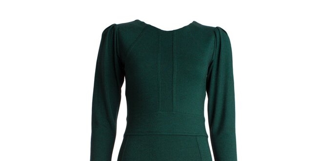 Dámske zelené šaty s dlhými rukávmi JDC London
