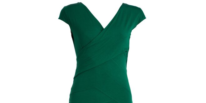Dámske tamvo zelené púzdrové šaty JDC London