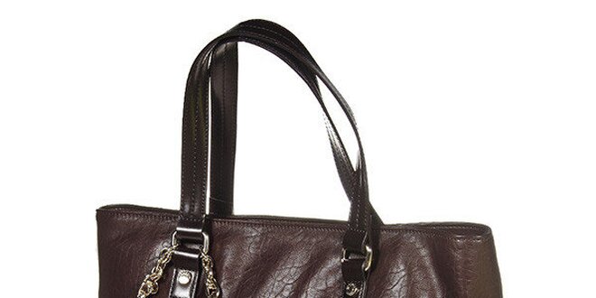 Dámska hnedá kabelka s malým vreckom Versace Jeans
