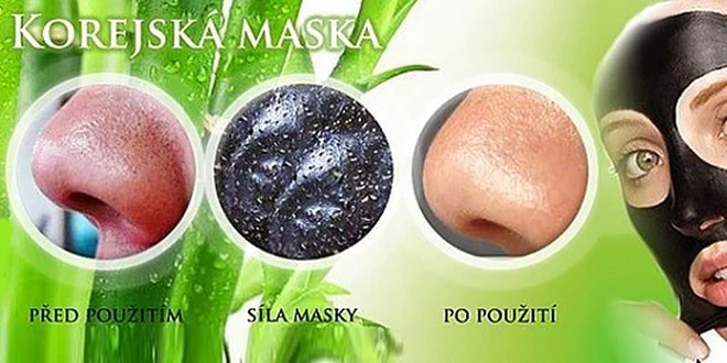 Kórejská čierna maska na čistenie pórov