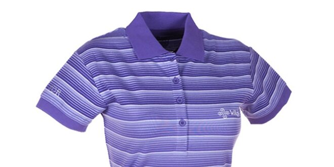 Dámske fialové pruhované polo tričko Kilpi