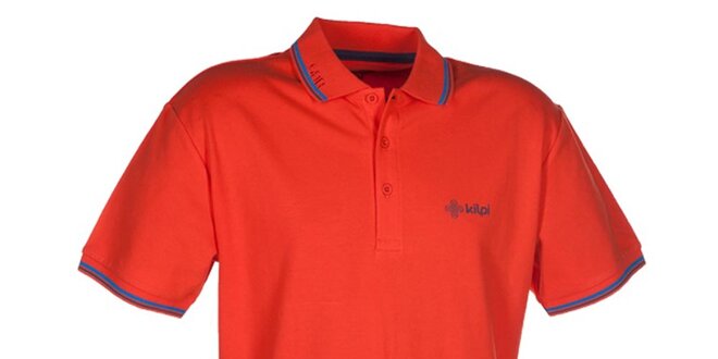 Pánske oranžové polo tričko s pruhovanými lemami Kilpi